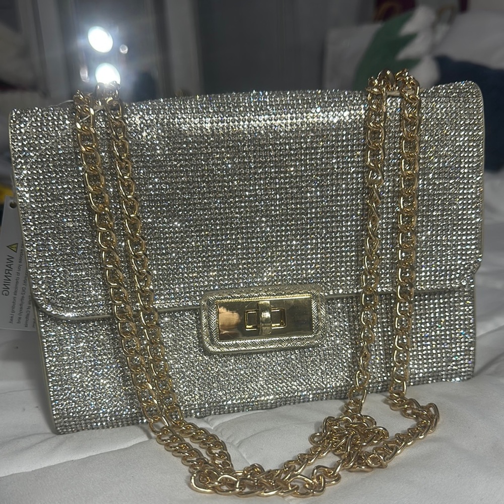 Elegant Silver Chain Bag